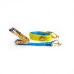 O50ECI – Ratchet Tie Down 50mm x 9m x LC2500kg with Hook and Keeper