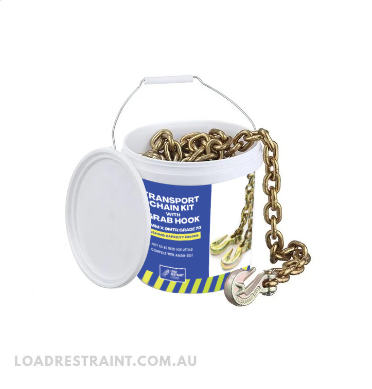 10mm x 9mtr G70 High Tensile Chain With Grab Hooks LC 6000Kg