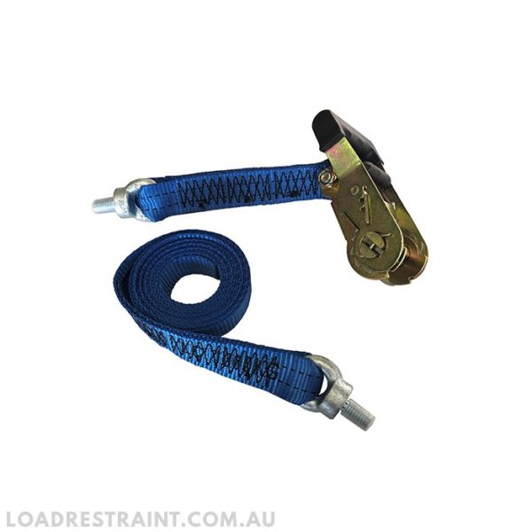 35mm Ratchet Tie Down Strap With Half Threaded Eyebolt