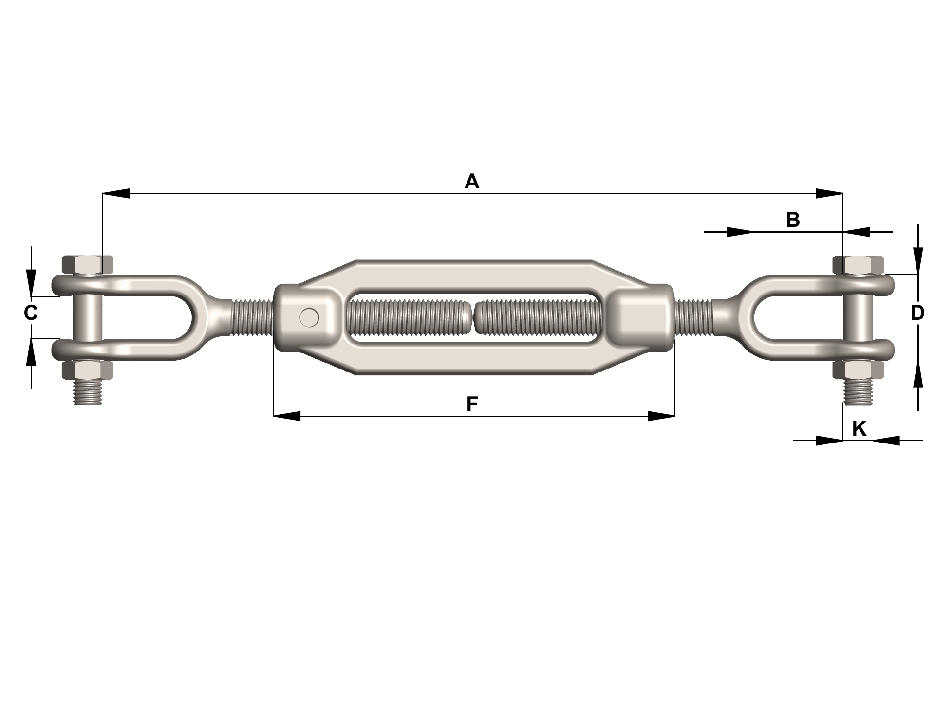Townley Rated Clevis and Clevis Turnbuckle