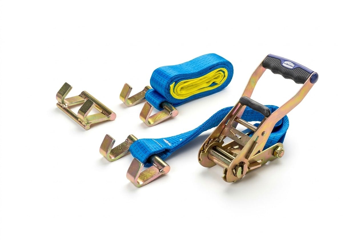 Ratchet Tie Down 50mm x 3mtr x LC:2500kg W/ Ripple Hooks